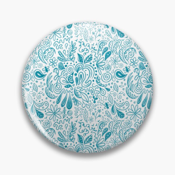 Item preview, Blue Coastal Floral Pattern Design designed and sold by beachlifeshop.