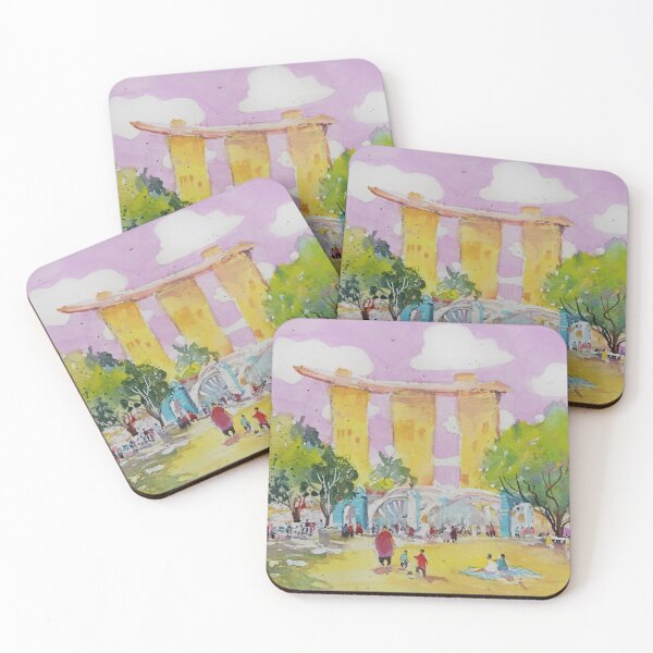 Item preview, Victoria Theatre lawn with view of Marina bay Sands and Anderson bridge  designed and sold by Almondtree.