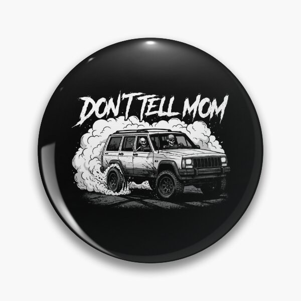 Item preview, Don't Tell Mom White XJ Cherokee Drifting Skeletons Graphic designed and sold by Off-Road-Zone.