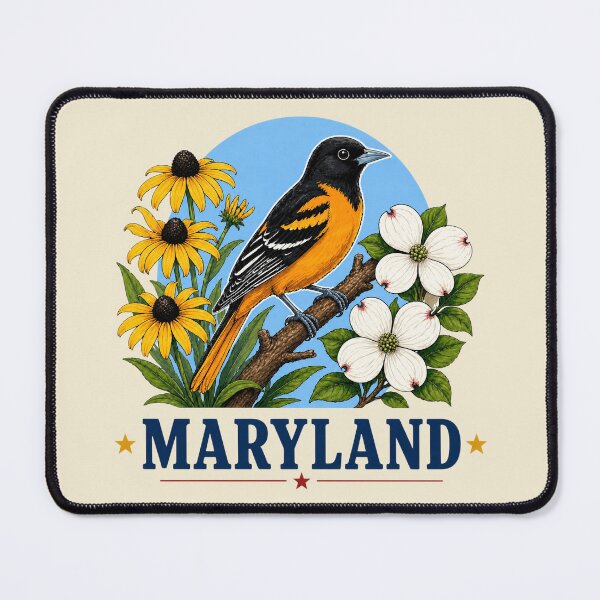Item preview, Maryland Oriole & Black-Eyed Susan Heritage Graphic designed and sold by The-Drip-Studio.