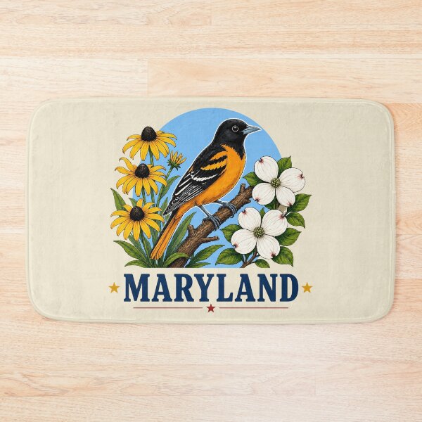 Item preview, Maryland Oriole & Black-Eyed Susan Heritage Graphic designed and sold by The-Drip-Studio.