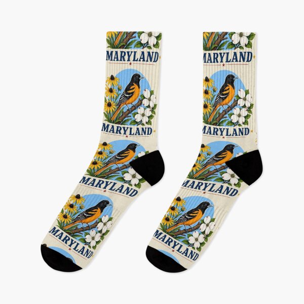 Item preview, Maryland Oriole & Black-Eyed Susan Heritage Graphic designed and sold by The-Drip-Studio.