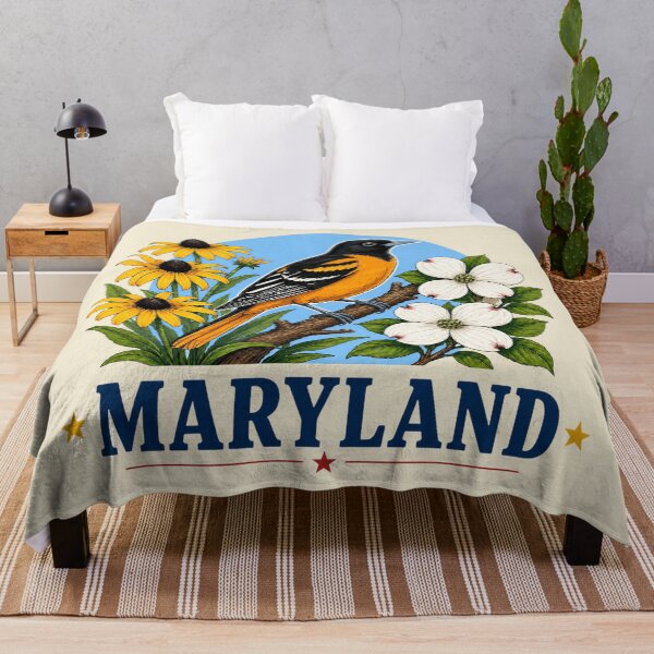 Item preview, Maryland Oriole & Black-Eyed Susan Heritage Graphic designed and sold by The-Drip-Studio.