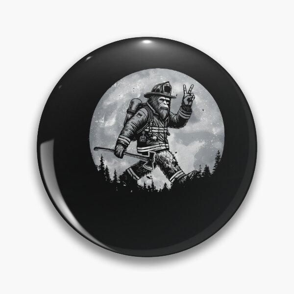Item preview, Firefighting Retro Bigfoot Firefighter Sasquatch Fireman designed and sold by FrankIsabel.