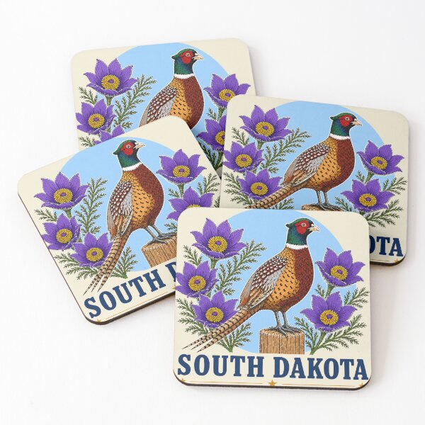 Item preview, South Dakota Pheasant & Pasque Flower Heritage Graphic designed and sold by The-Drip-Studio.