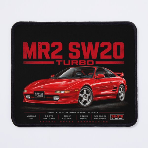 Item preview, 1991 Toyota MR2 SW20 Turbo 3SGTE Mid-Engine JDM Sports Car Vintage Art designed and sold by TheArtOfCar.