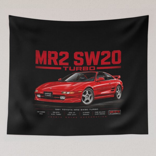 Item preview, 1991 Toyota MR2 SW20 Turbo 3SGTE Mid-Engine JDM Sports Car Vintage Art designed and sold by TheArtOfCar.