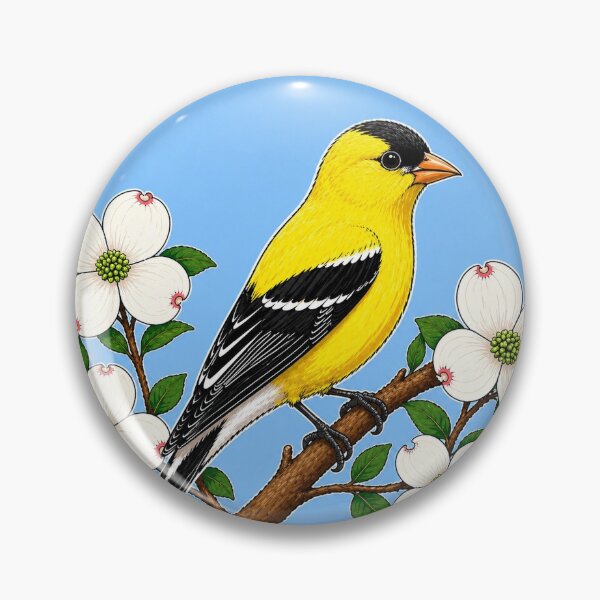Item preview, Washington Goldfinch & Pacific Dogwood Homage designed and sold by The-Drip-Studio.