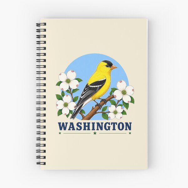 Item preview, Washington Goldfinch & Pacific Dogwood Homage designed and sold by The-Drip-Studio.