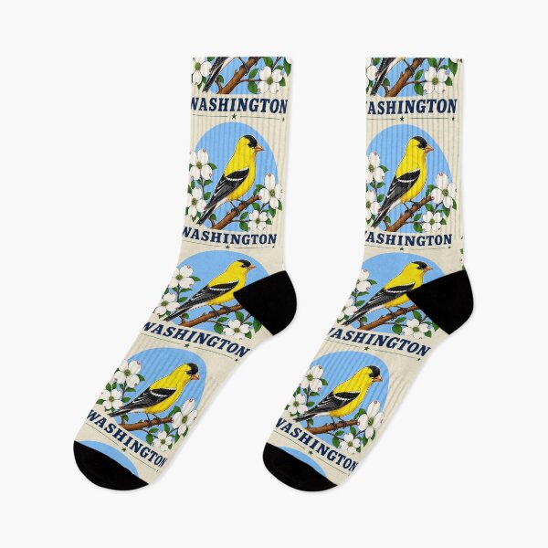Item preview, Washington Goldfinch & Pacific Dogwood Homage designed and sold by The-Drip-Studio.