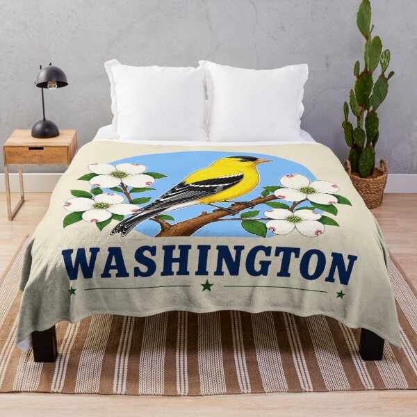 Item preview, Washington Goldfinch & Pacific Dogwood Homage designed and sold by The-Drip-Studio.
