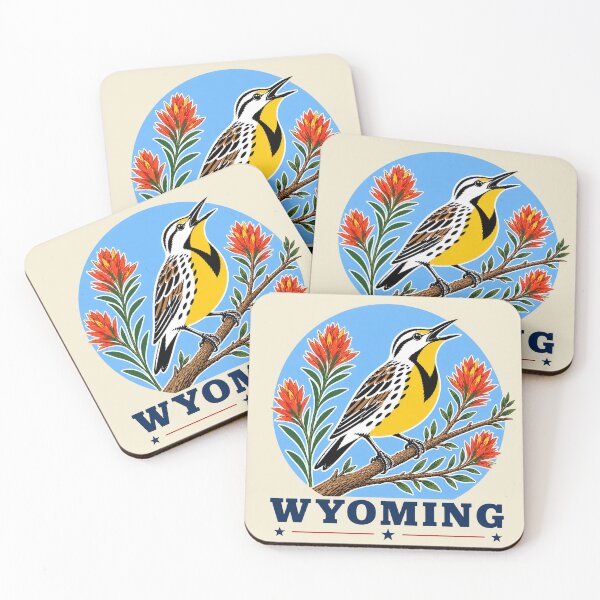 Item preview, Wyoming Meadowlark & Indian Paintbrush Homage designed and sold by The-Drip-Studio.