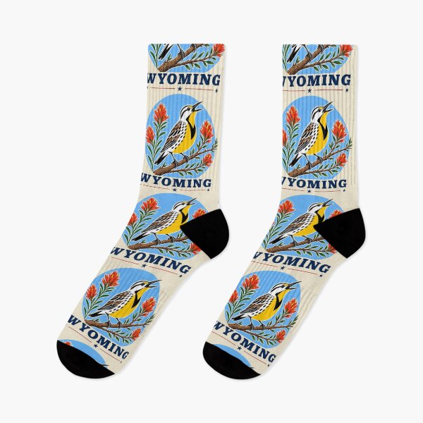Item preview, Wyoming Meadowlark & Indian Paintbrush Homage designed and sold by The-Drip-Studio.