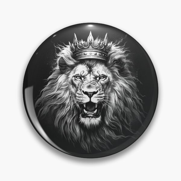 Item preview, Royal Crowned Lion King Portrait designed and sold by inkoutninja.