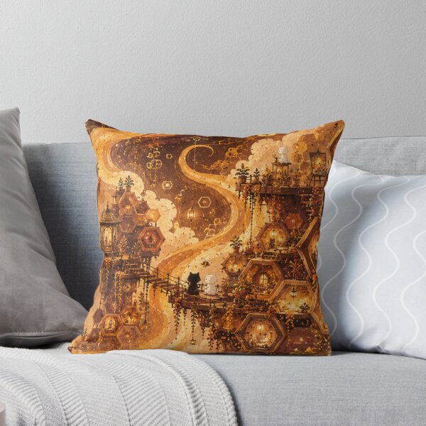 Item preview, Future Dream Escapes Cats Honeycomb Lantern Fantasy Art designed and sold by Mindworx21.