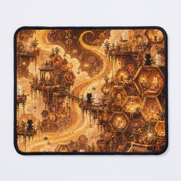 Item preview, Future Dream Escapes Cats Honeycomb Lantern Fantasy Art designed and sold by Mindworx21.