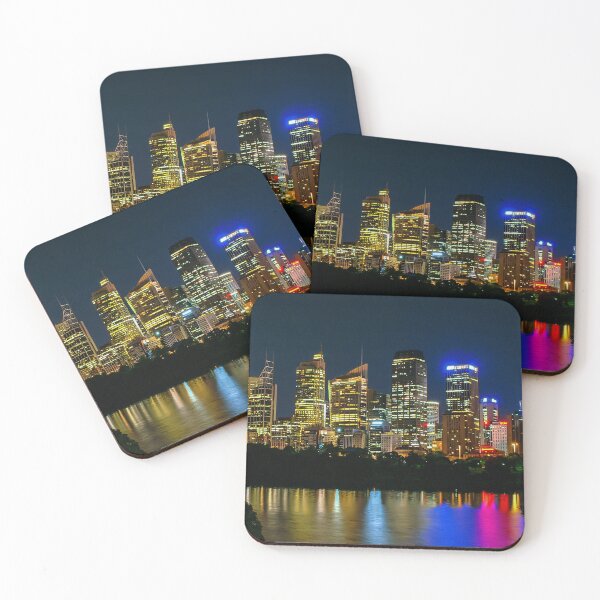 Item preview, Sydney City Skyline at Night - Australia Harbour Lights | Iconic Urban Landscape & Travel Art designed and sold by Ross.A.Campbell.