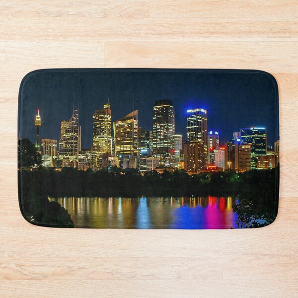 Item preview, Sydney City Skyline at Night - Australia Harbour Lights | Iconic Urban Landscape & Travel Art designed and sold by Ross.A.Campbell.