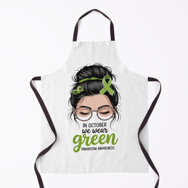 Item preview, In October We Wear Green Dwarfism Awareness Messy Bun designed and sold by grounabslaninal.