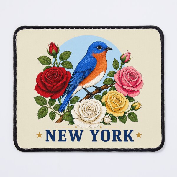 Item preview, New York Bluebird & Rose Homage designed and sold by The-Drip-Studio.