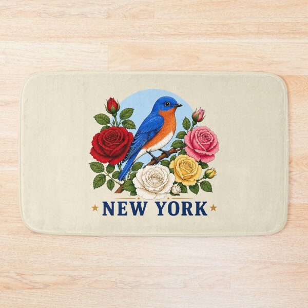 Item preview, New York Bluebird & Rose Homage designed and sold by The-Drip-Studio.
