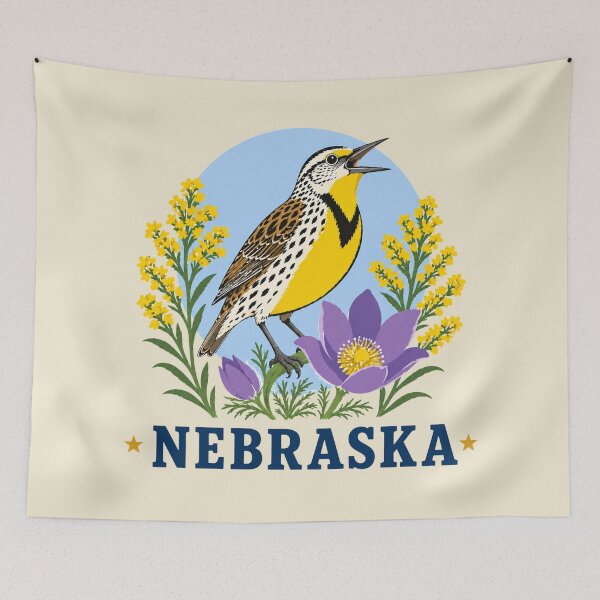 Item preview, Nebraska Meadowlark & Goldenrod Homage designed and sold by The-Drip-Studio.