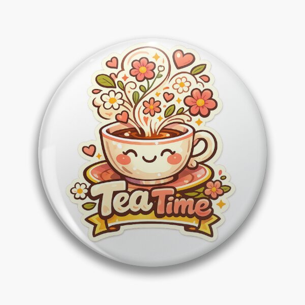 Item preview, Tea Cup Relaxing Sticker | Tea Lover Sticker | Kawaii Drink for Cozy Aesthetic designed and sold by CutePrintCorner.