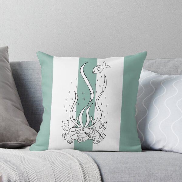 Item preview, Coastal Beach Seashells in Sea Glass Green designed and sold by Stephanie J Lewis.
