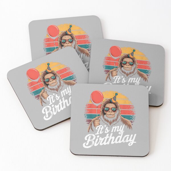 Item preview, It's My Birthday Funny Bigfoot Sasquatch Bday Retro designed and sold by ArleneRowe.