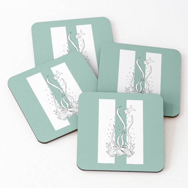 Item preview, Coastal Beach Seashells in Sea Glass Green designed and sold by Stephanie J Lewis.