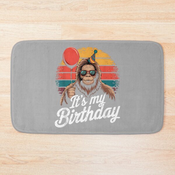 Item preview, It's My Birthday Funny Bigfoot Sasquatch Bday Retro designed and sold by ArleneRowe.