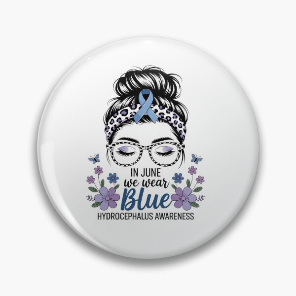 Item preview, In September We Wear Blue Hydrocephalus Awareness Messy Bun designed and sold by grounabslaninal.