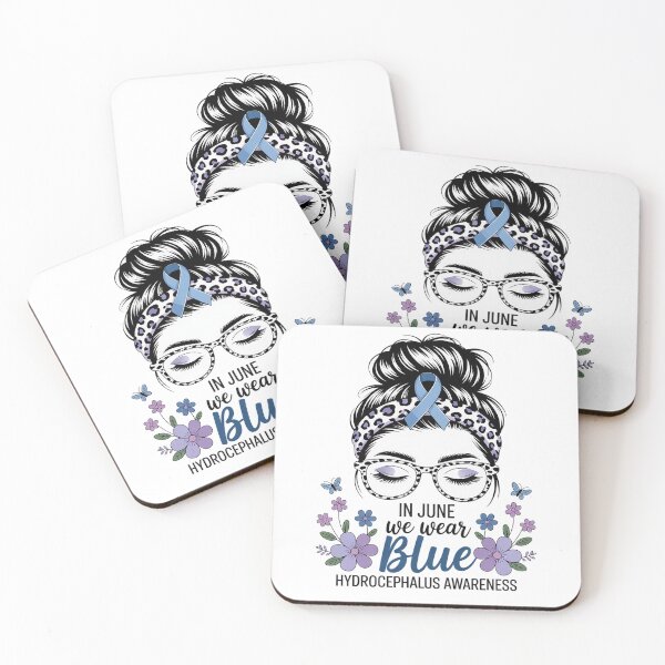 Item preview, In September We Wear Blue Hydrocephalus Awareness Messy Bun designed and sold by grounabslaninal.