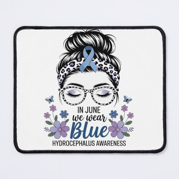 Item preview, In September We Wear Blue Hydrocephalus Awareness Messy Bun designed and sold by grounabslaninal.