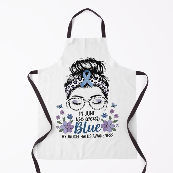 Item preview, In September We Wear Blue Hydrocephalus Awareness Messy Bun designed and sold by grounabslaninal.