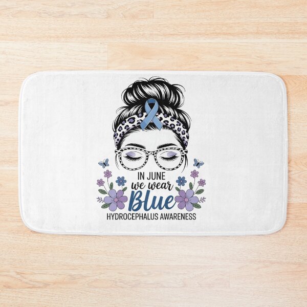 Item preview, In September We Wear Blue Hydrocephalus Awareness Messy Bun designed and sold by grounabslaninal.