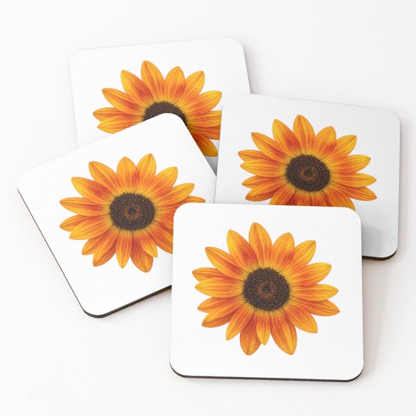 Item preview, Large Sunset Orange Sunflower designed and sold by MoonlitWhiskers.