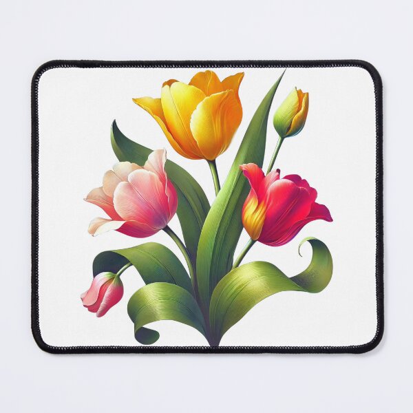 Item preview, Elegant Red Yellow Pink Tulip Bouquet Bloom Shapes Mania designed and sold by Shapes-Mania.