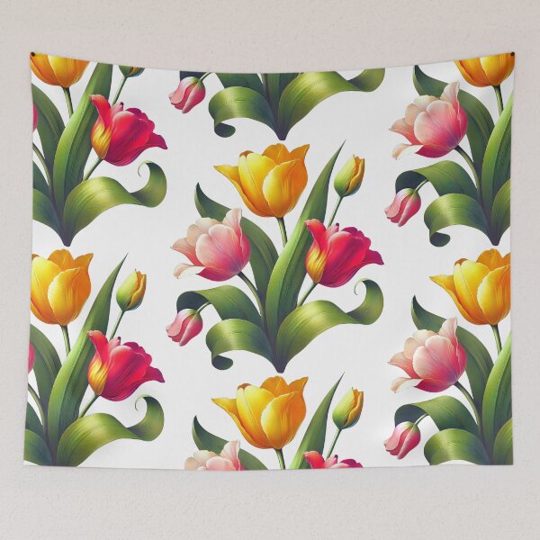 Item preview, Elegant Red Yellow Pink Tulip Bouquet Bloom Shapes Mania designed and sold by Shapes-Mania.