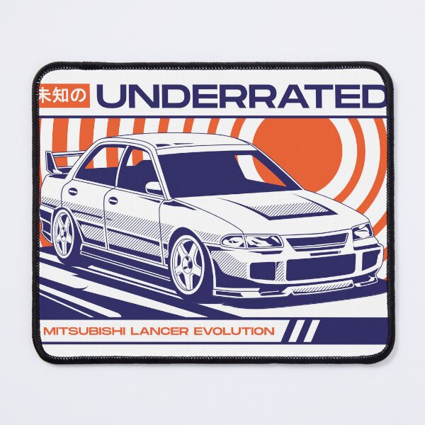 Item preview, 未知の Underrated - JDM Lancer Evolution Rally Sedan Poster designed and sold by Pupung oktavian.