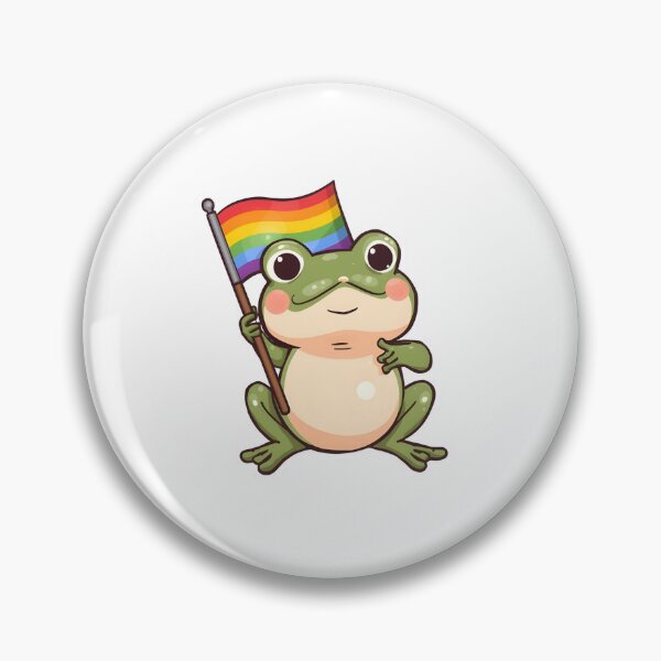Item preview, Kawaii Pride Frog with Rainbow Flag – Funny LGBTQ Cute Animal Art designed and sold by Pride_Prints.
