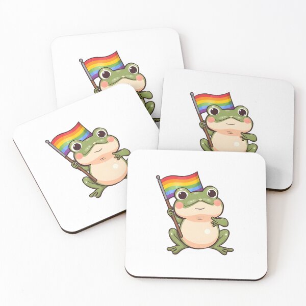 Item preview, Kawaii Pride Frog with Rainbow Flag – Funny LGBTQ Cute Animal Art designed and sold by Pride_Prints.