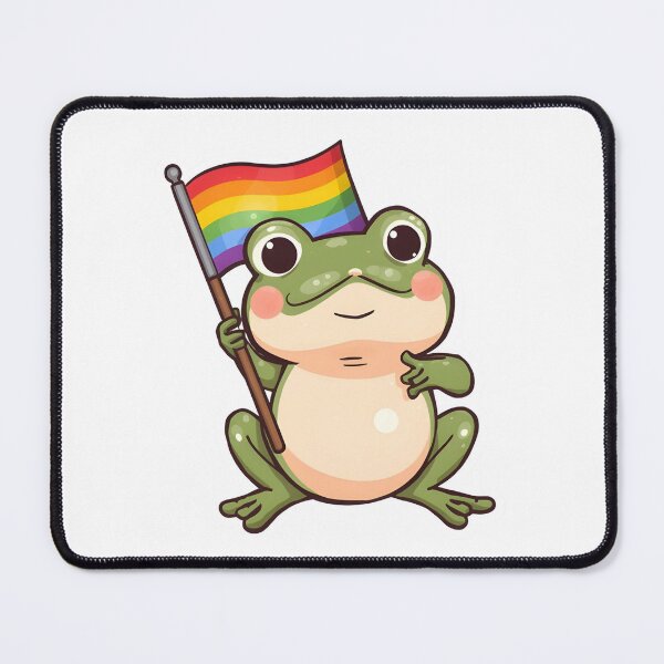 Item preview, Kawaii Pride Frog with Rainbow Flag – Funny LGBTQ Cute Animal Art designed and sold by Pride_Prints.