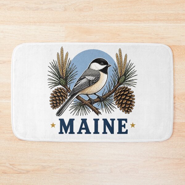 Item preview, Maine Chickadee & Pine Cone Homage designed and sold by The-Drip-Studio.