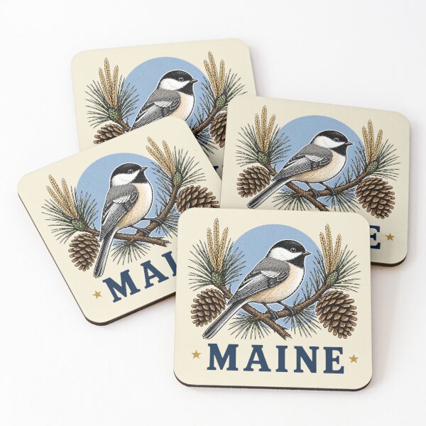 Item preview, Maine Chickadee & Pine Cone Homage designed and sold by The-Drip-Studio.