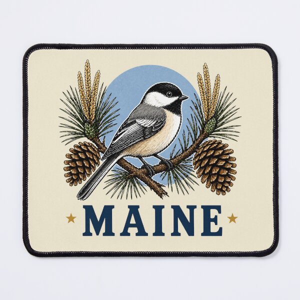 Item preview, Maine Chickadee & Pine Cone Homage designed and sold by The-Drip-Studio.