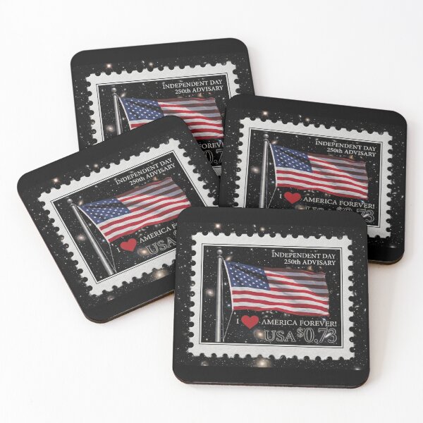Item preview, POSTAGE STAMP Independence Day on the occasion of the 250th anniversary of the USA V1C designed and sold by ART-OF-ORION.