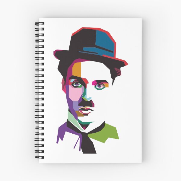 Item preview, Abstract Charlie Chaplin Pop Art Portrait Sticker | Colorful Retro Vintage Icon Design designed and sold by Pinpondesigns.