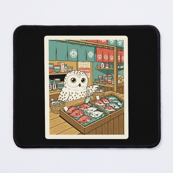Item preview, Owl Fish Market Illustration designed and sold by JordynLadukeg65.