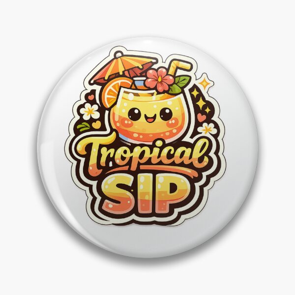 Item preview, Tropical Drink Happy Sticker | Summer Drink Sticker | Kawaii Beverage for Water Bottles designed and sold by CutePrintCorner.